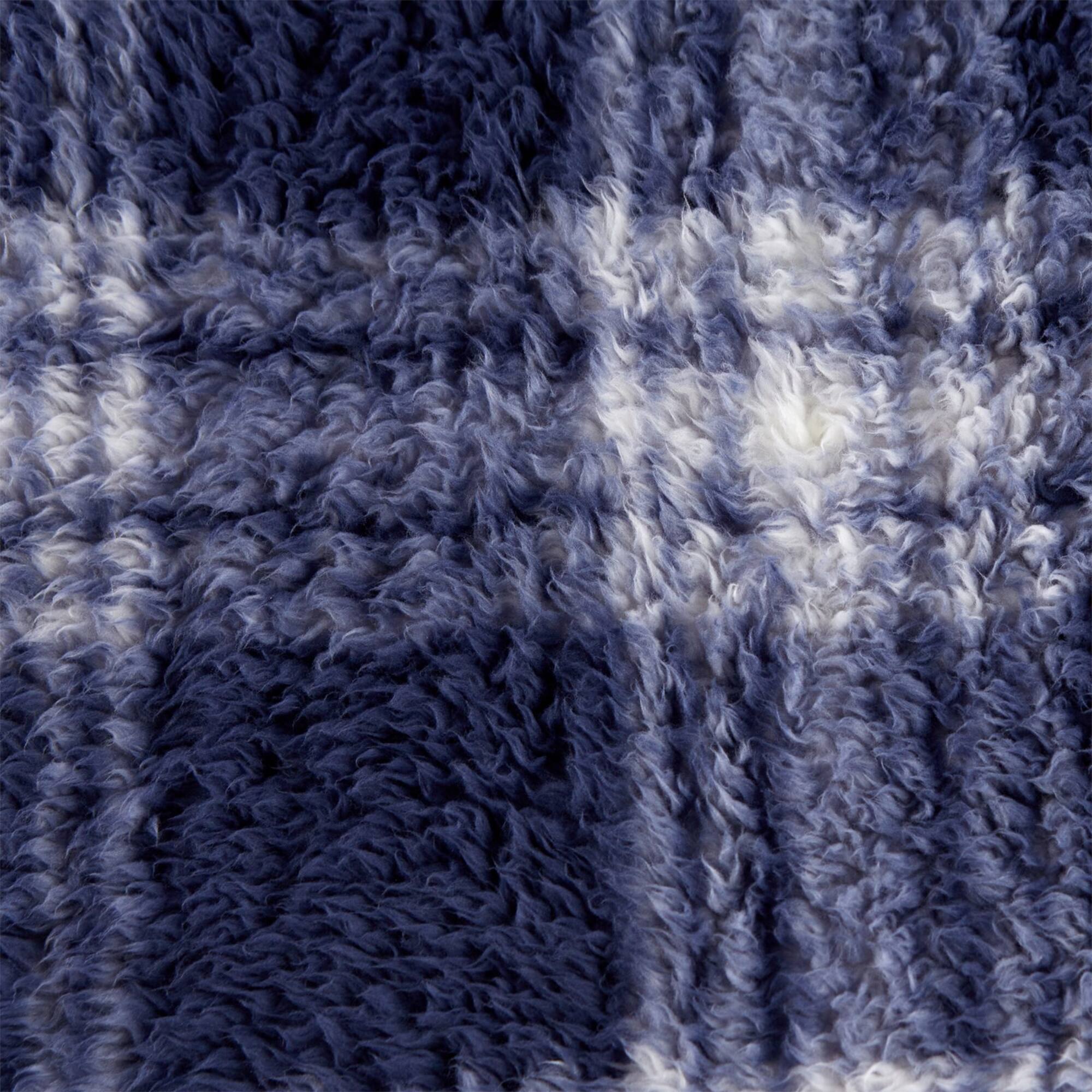 DII® French Blue Farmhouse Plush Plaid Throw